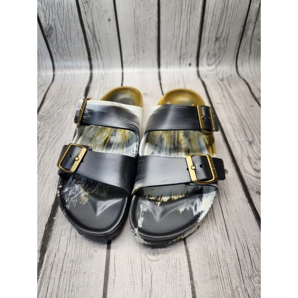 Birkenstock Arizona Essentials EVA Glamour Gold Multi Marbled Sandal 40 W9 M7